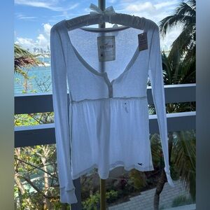 Y2K Hollister babydoll long sleeve top